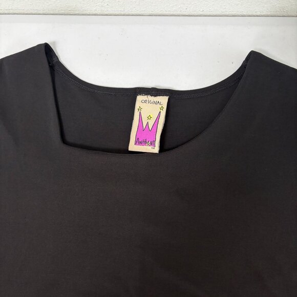 Original Anthony Tunic Top Size S Black Long Sleeve Asymmetric Stretch - Picture 10 of 13